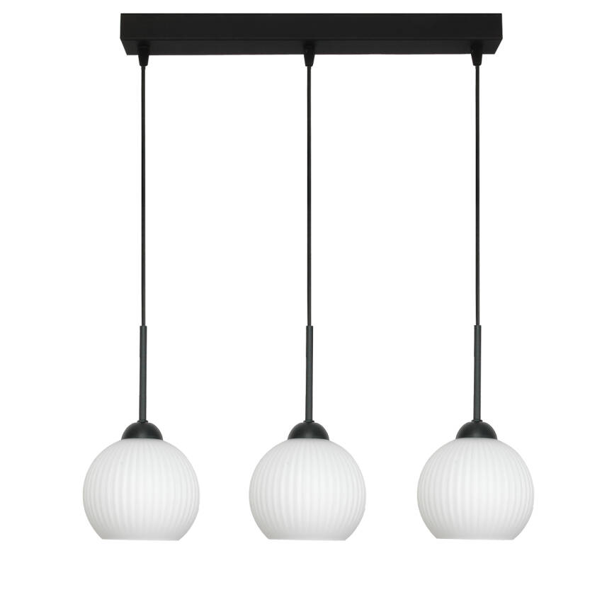 LAMPA WISZĄCA SUFITOWA ZWIS LISTWA BIAŁE KULE INDUSTRIALNA LOFT LED 3xE27 FIONA 14-984