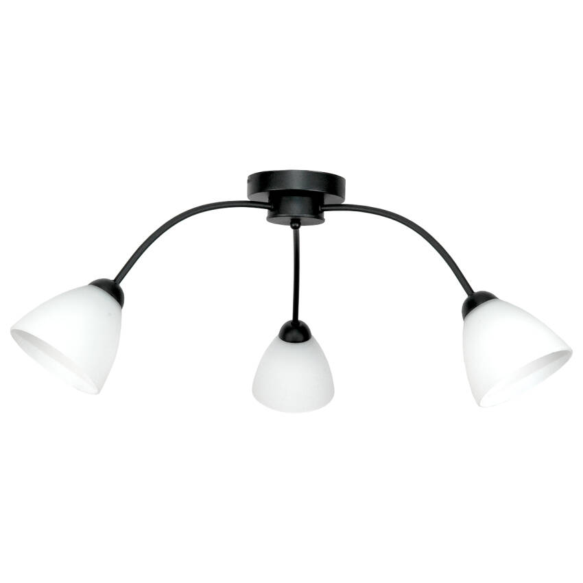 LAMPA WISZĄCA SUFITOWA ŻYRANDOL DO SYPIALNI KLOSZ BIAŁY ELEGANCKA 3xE27 15-312 JAGNA