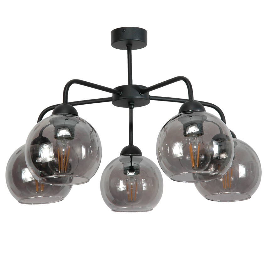 Plafon sufitowy industrialny loft czarny ROGER 13-780