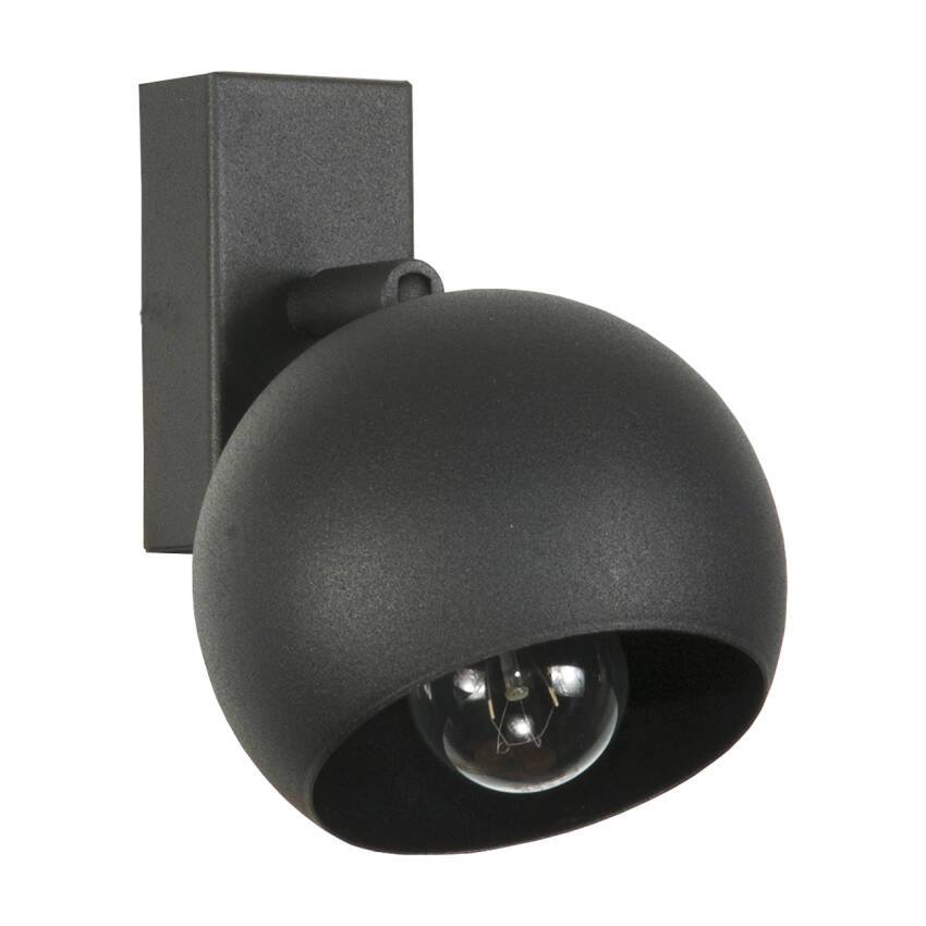 KINKIET ŚCIENNY DO ŁAZIENKI LED METALOWY KLOSZ CZARNY INDUSTRIALNY 1xE27 NAVA 13-643