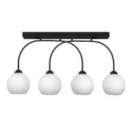 LAMPA WISZĄCA SUFITOWA ŻYRANDOL DO KUCHNI KULE BIAŁE CZARNA LED 4xE27 ZETA 15-498