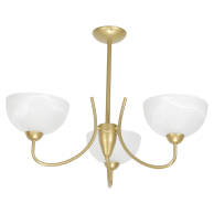 LAMPA WISZĄCA SUFITOWA ŻYRANDOL RETRO GLAMOUR DO SALONU ZŁOTA LED 3xE27 ROSITA 7-492