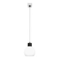 LAMPA WISZĄCA SUFITOWA ŻYRANDOL ZWIS BIAŁA KULA GLAMOUR LED 1xE27 MOKA 14-115