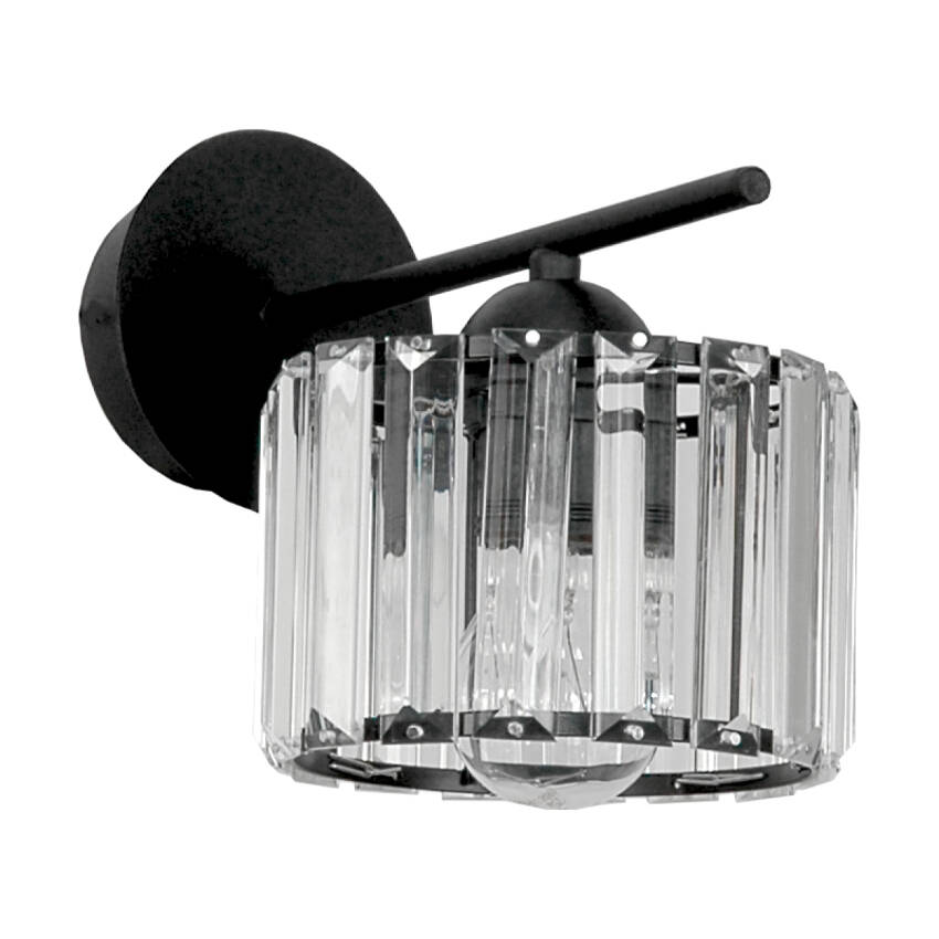 KINKIET DO ŁAZIENKI ŚCIENNY NAD LUSTRO KRYSZTAŁOWY KLOSZ GLAMOUR LED 1xE27 15-103 APULLA