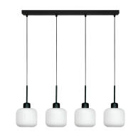 LAMPA WISZĄCA SUFITOWA ZWIS LISTWA LED BIAŁY KLOSZ GLAMOUR LOFT 4xE27 BEKA BIANCO 14-961
