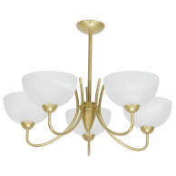 LAMPA WISZĄCA SUFITOWA ŻYRANDOL RETRO GLAMOUR DO SALONU ZŁOTA LED 5xE27 ROSITA 7-490