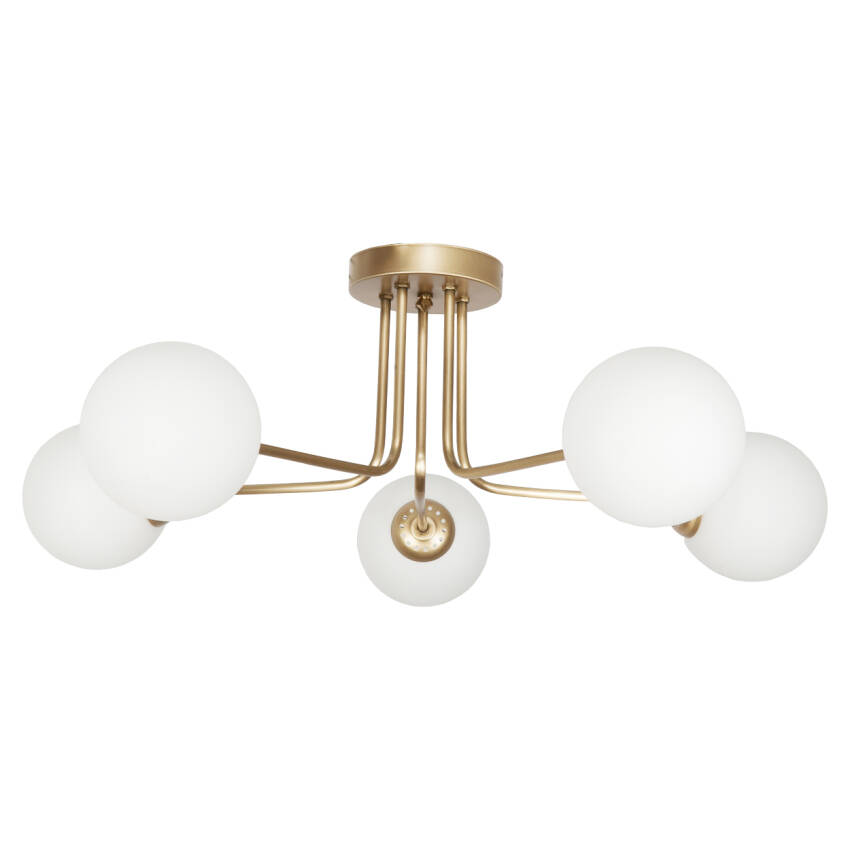 LAMPA WISZĄCA SUFITOWA ŻYRANDOL LOFT DO KUCHNI ZŁOTA NOWOCZESNA LED 5xE14 COMO ZŁOTY 14-810