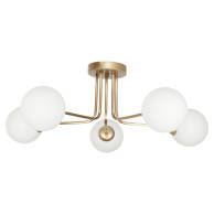 LAMPA WISZĄCA SUFITOWA ŻYRANDOL LOFT DO KUCHNI ZŁOTA NOWOCZESNA LED 5xE14 COMO ZŁOTY 14-810