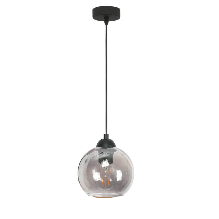 LAMPA WISZĄCA SUFITOWA ZWIS ŻYRANDOL LOFT DO KUCHNI GRAFIT KLOSZ LED 1xE27 VIGA 13-215