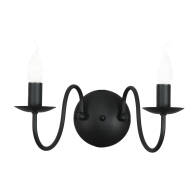 KINKIET ŚCIENNY NAD LUSTRO LED CZARNY LOFT INDUSTRIALNY 2xE14 15-514 KANDELE