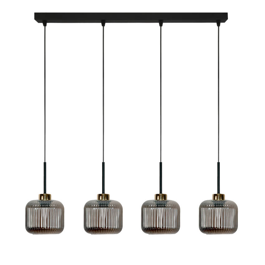 LAMPA WISZĄCA SUFITOWA ZWIS LISTWA KLOSZ GRAFIT INDUSTRIALNA LOFT LED 4xE27 KORN 14-971