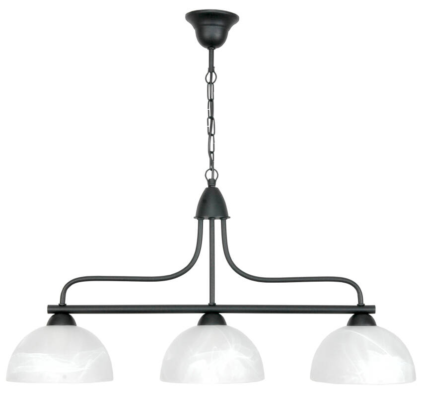 LAMPA WISZĄCA SUFITOWA LED ŻYRANDOL CZARNY NAD STÓŁ 3xE27 NYKS 15-608