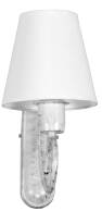 Lampa wisząca sufitowa biało-srebna abażur biały KALIOPE 8-063