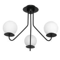LAMPA WISZĄCA SUFITOWA ŻYRANDOL LOFT DO KUCHNI BIAŁE KULE CZARNA LED 3xE14 15-252 LUPIA