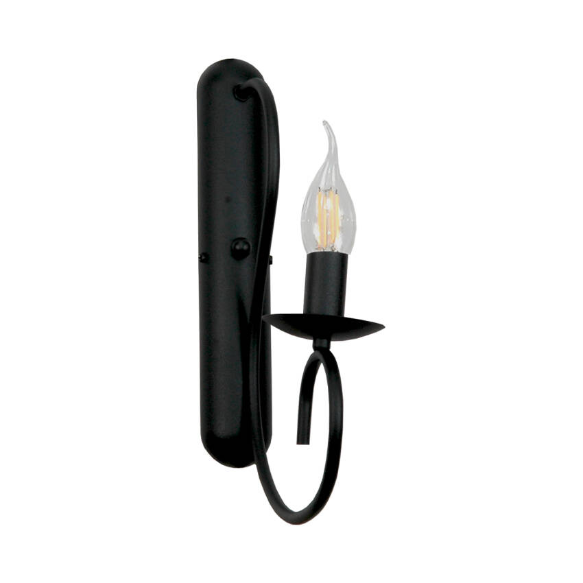 KINKIET ŚCIENNY ŁAZIENKOWY NAD LUSTRO LED CZARNY LOFT INDUSTRIALNY 1xE14 15-523 PLOMYK