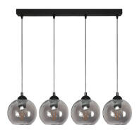LAMPA WISZĄCA SUFITOWA ZWIS LISTWA GRAFIT KLOSZ INDUSTRIALNA STYLOWA 4xE27 MODE 14-291