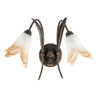 KINKIET ŚCIENNY ŁAZIENKOWY NAD LUSTRO RETRO VINTAGE STARE ZŁOTO 2xE14 MARKOS NEGRO 10-774