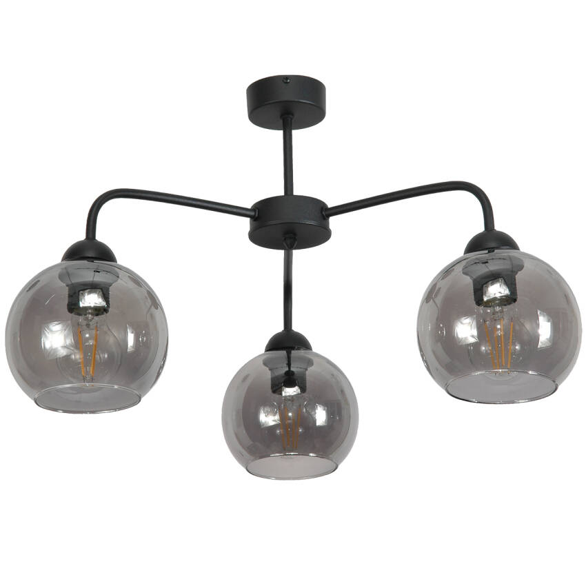 Plafon sufitowy industrialny loft czarny ROGER 13-782