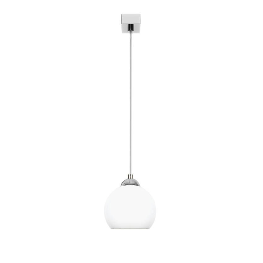 LAMPA WISZĄCA SUFITOWA ZWIS ŻYRANDOL BIAŁA KULA LOFT LED 1xE27 MOKA SILVER 13-685