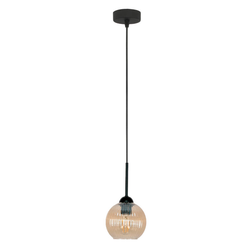 LAMPA WISZĄCA SUFITOWA ZWIS LOFT NAD STÓŁ DO KUCHNI KLOSZ BURSZTYN 1xE27 PION 15-035