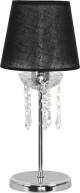Lampa stołowa chromowana z kryształkami abażur czarny MIA NEGRO 12-406
