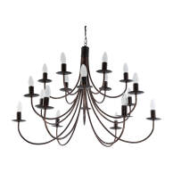 LAMPA WISZĄCA SUFITOWA ŻYRANDOL LED RETRO VINTAGE STARE ZŁOTO 18xE14 LUMEN OLD 710/18