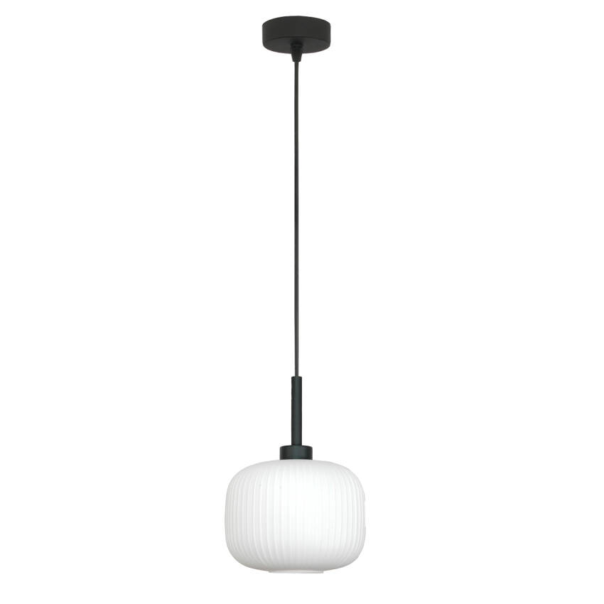 LAMPA WISZĄCA SUFITOWA ZWIS POJEDYŃCZY NAD STÓŁ LOFT BIAŁY KLOSZ LED 1xE27 DENZY 15-092Z