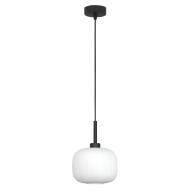 LAMPA WISZĄCA SUFITOWA ZWIS POJEDYŃCZY NAD STÓŁ LOFT BIAŁY KLOSZ LED 1xE27 DENZY 15-092Z