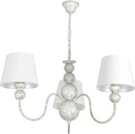 Lampa wisząca sufitowa biała abażur biały FRANK BIANCO 12-242