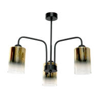 LAMPA WISZĄCA SUFITOWA ŻYRANDOL LOFT DO SALONU KLOSZ TRANSPARENT 3xE27 15-502 MONARE