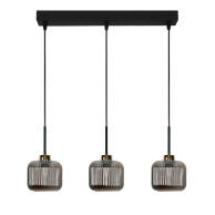 LAMPA WISZĄCA SUFITOWA ZWIS LISTWA KLOSZ GRAFIT INDUSTRIALNA LOFT LED 3xE27 KORN 14-974