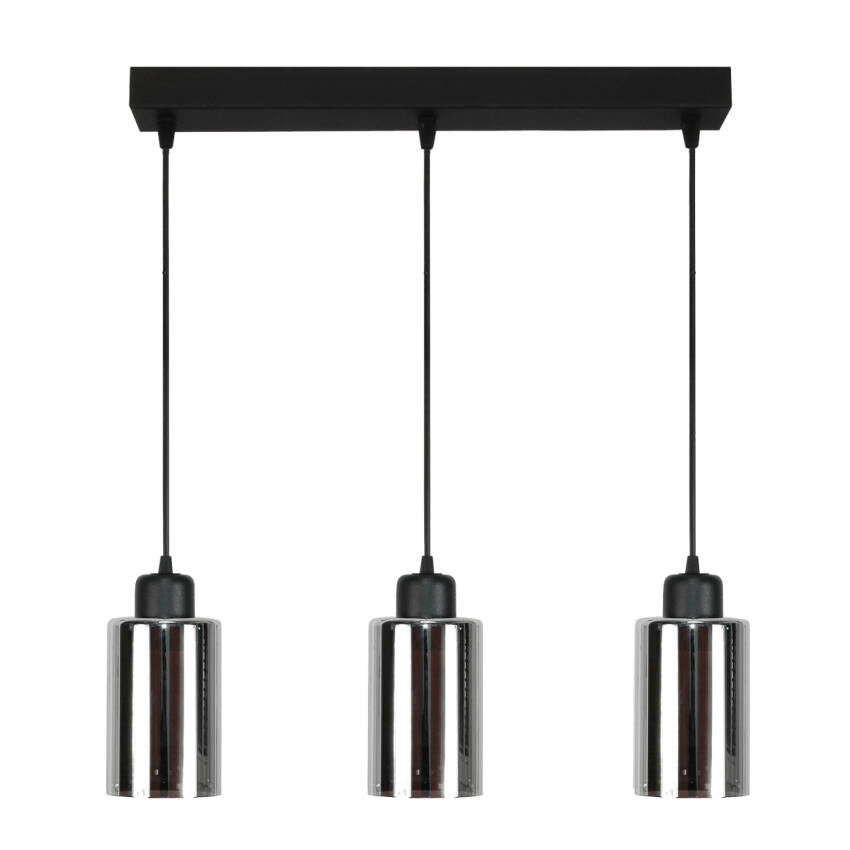 LAMPA SUFITOWA WISZĄCA CZARNA KLOSZ SZKLANY GRAFIT LOYD SV 15-572
