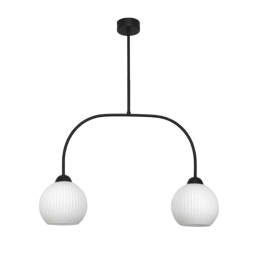 LAMPA WISZĄCA SUFITOWA ŻYRANDOL LED KULE BIAŁE NAD STÓŁ LOFT 2xE27 ZETA 15-492