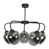 LAMPA WISZĄCA SUFITOWA ŻYRANDOL PLAFON DO SALONU GRAFIT KLOSZ LED 5xE27 15-170 HORACY