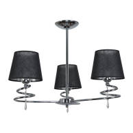 LAMPA WISZĄCA SUFITOWA ŻYRANDOL LOFT DO SALONU RETRO CHROM LED 3xE27 QUEEN NEGRO II 12-682