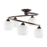 LAMPA WISZĄCA SUFITOWA ŻYRANDOL VINTAGE DO SYPIALNI STARE ZŁOTO 5xE27 IVAN NEGRO 9-540