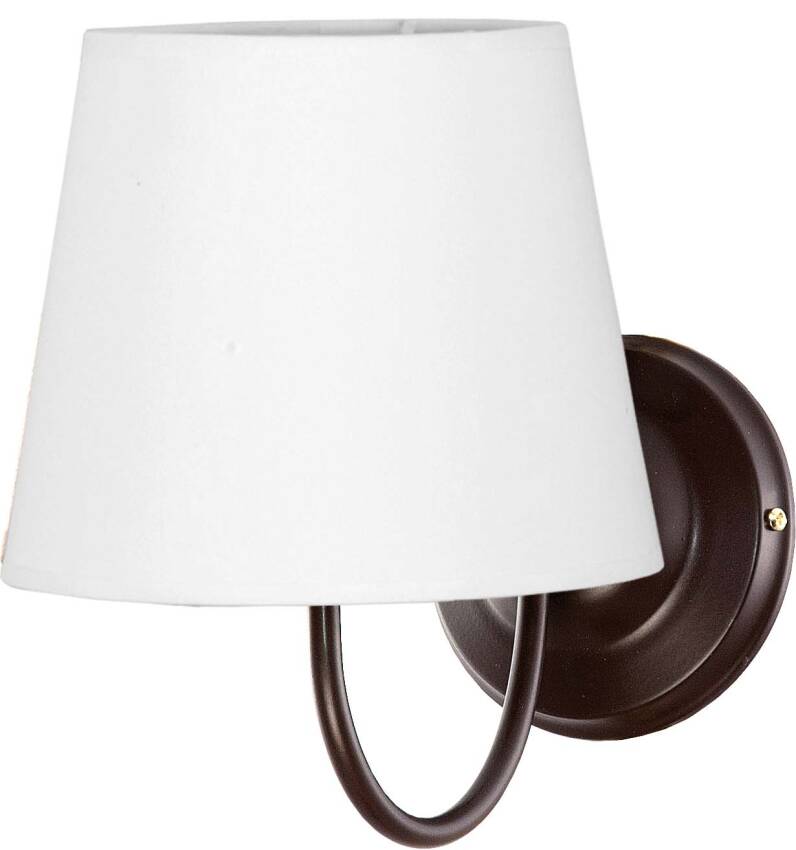 Lampa wisząca sufitowa brązowa abażur biały CEJLON 9-853