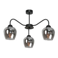 LAMPA WISZĄCA SUFITOWA ŻYRANDOL LOFT DO KUCHNI KLOSZ GRAFIT LED 3xE27 15-232 INDI GREY