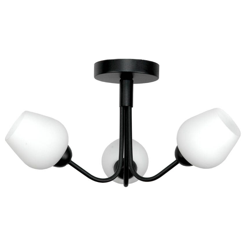 LAMPA WISZĄCA SUFITOWA ŻYRANDOL LED DO POKOJU LOFT BIAŁE KLOSZE 3xE27 15-302 SOFIA