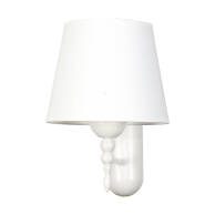 KINKIET ŚCIENNY LED NOWOCZESNY BIAŁY LOFT 1xE27 BIAŁY ABAŻUR ARTURO BIANCO 11-843