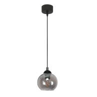 LAMPA WISZĄCA SUFITOWA CZARNA LED ZWIS NAD STÓŁ 1xE27 GRAFITOWE KLOSZE LOFT MODE 14-295