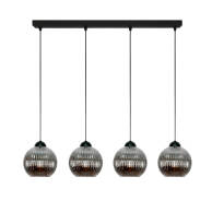 LAMPA WISZĄCA SUFITOWA ZWIS LISTWA NAD STÓŁ DO KUCHNI GRAFIT KLOSZE 4xE27 SFERA 15-051