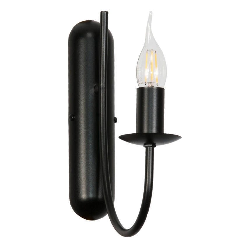 KINKIET ŚCIENNY ŁAZIENKOWY LED NAD LUSTRO LOFT CZARNY 1xE14 LUMEN NEGRO 14-883