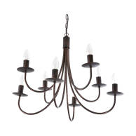 LAMPA WISZĄCA SUFITOWA ŻYRANDOL LED VINTAGE DO SALONU STARE ZŁOTO 8xE14 LUMEN OLD 710/8