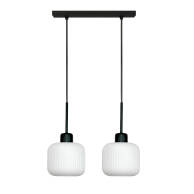 LAMPA WISZĄCA SUFITOWA ZWIS LISTWA LED BIAŁY KLOSZ GLAMOUR LOFT 2xE27 BEKA BIANCO 14-968