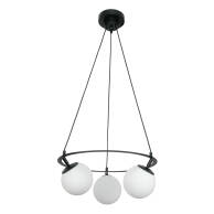LAMPA WISZĄCA SUFITOWA OKRĄGŁA ŻYRANDOL LED BIAŁE KULE LOFT 3xE14 15-362 ANKOR