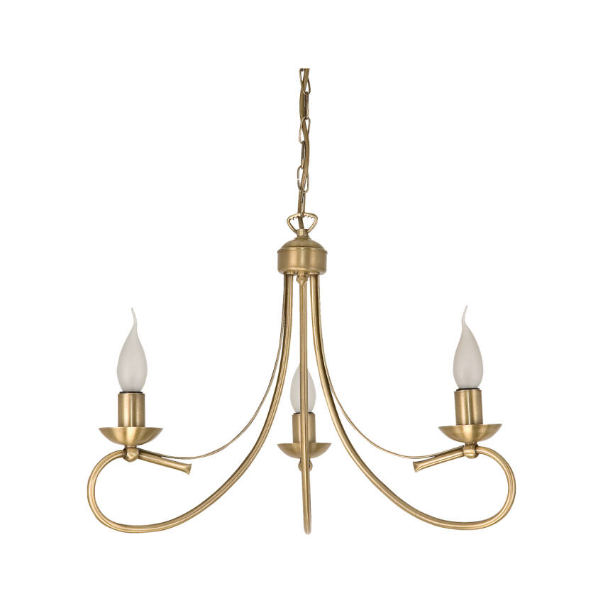 LAMPA WISZĄCA SUFITOWA ŻYRANDOL LED DO KUCHNI ZŁOTA GLAMOUR 3xE14 ALFA II 2-292