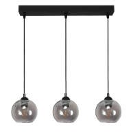 LAMPA WISZĄCA SUFITOWA ZWIS LISTWA ŻYRANDOL DO SALONU GRAFIT KULE 3xE27 MODE 14-292