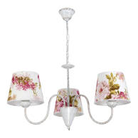 LAMPA WISZĄCA SUFITOWA ŻYRANDOL LED RETRO VINTAGE DO SALONU ABAŻUR 3xE27 IZA 12-182