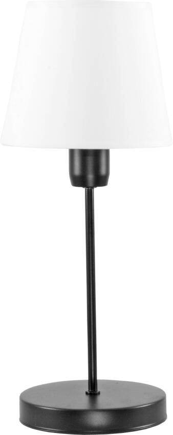 Lampa stołowa czarna abażur biały  RAMONA NEGRO 12-326